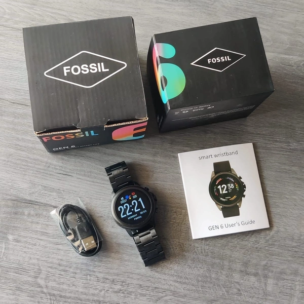 Fossil, Gen 6 - Black and white, Adjustable 