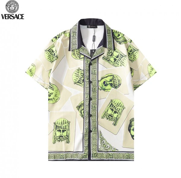 VERSACE FACE BOROCOO PRINTED GREEN SHIRT TURKISH - Mint Green