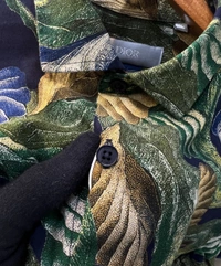  Christian Dior Green Floral Printed Premium Half Shirt