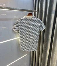 Christian Dior White Monogram Print Imported Polo T-Shirt