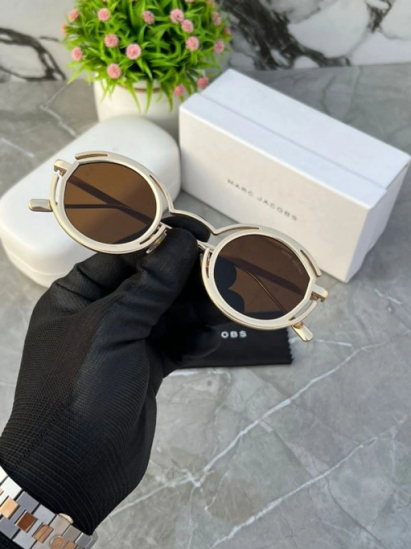 Marc jacobs round funky gold brown