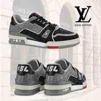louis vuitton trainer crystal black red - 41-42-43-44-45