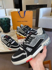 louis vuitton trainer crystal black red - 41-42-43-44-45