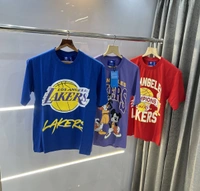 Adidas Lakers Blue Printed Imported Oversized T-Shirt - S-36 M-38 L-40 Xl-42 Xxl-44