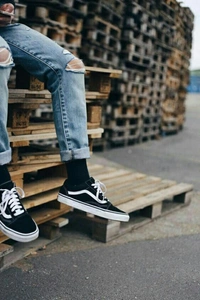 VANS OLD SKOOL BLACK - Black, 7-7.5-8-9-10