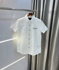 Essentials Fog White Back Print Premium Half Shirt - White, S -37 M-39 L-41 Xl-43 Xxl-45