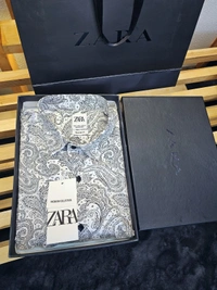 Zar a half sleeve printed shirts white - M64-W - Casual Shirt Dm For More Details