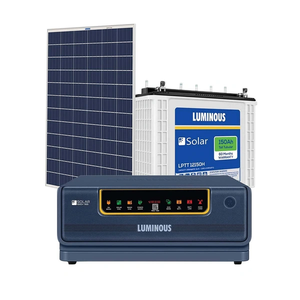 Luminous Solar Home Solution NXG1100 & 150Ah Solar Tubular Battery & 150W Poly Crys Module17%off