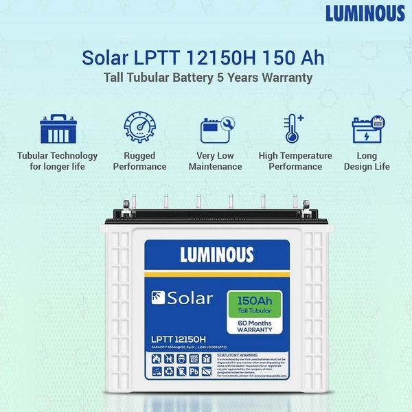 Luminous Solar Home Solution NXG1100 & 150Ah Solar Tubular Battery & 150W Poly Crys Module17%off