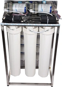  50 LPH commercial RO + UV water purifier Plant 50 Litre Per Hour Blue Stainless steel Full Automatic with TDS Adjuster - White, 20