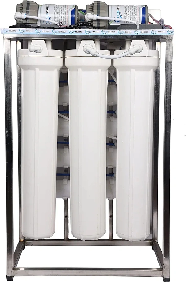  50 LPH commercial RO + UV water purifier Plant 50 Litre Per Hour Blue Stainless steel Full Automatic with TDS Adjuster - White, 20