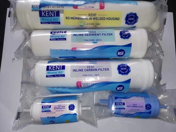 Kent Company  KENT Ro Water service kit ORIGINAL for with Membrane, Sediment, Carbon, U.F, Mineral in All Domestic RO/UV/UF Water purifiers, Ro Service kit, Pure water and Healthy Life KN-50 - 10