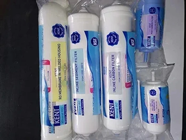 Kent Company  KENT Ro Water service kit ORIGINAL for with Membrane, Sediment, Carbon, U.F, Mineral in All Domestic RO/UV/UF Water purifiers, Ro Service kit, Pure water and Healthy Life KN-50 - 10