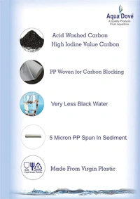 Aqua Fresh RO System  628AQUADOVE Universal Carbon Sediment Kit Premium Filter Set for RO Water Purifier, All Kind of RO/UV/UF