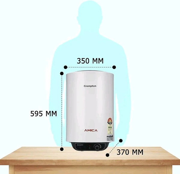 Benthos Enterprises  Crompton Amica 25-L 5 Star Rated Storage Water Heater (Geyser) - White, 1