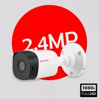 CP PLUS Weatherproof Outdoor Wired Bullet Security Camera | 2.4 MP| 3.6 MM Lens for Wide Angle | 1080P Full HD Recording | Digital Wide Dynamic Range (D-WDR) | CP-URC-TC24PL2-V3 (White) - 2