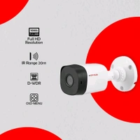 CP PLUS Weatherproof Outdoor Wired Bullet Security Camera | 2.4 MP| 3.6 MM Lens for Wide Angle | 1080P Full HD Recording | Digital Wide Dynamic Range (D-WDR) | CP-URC-TC24PL2-V3 (White) - 2