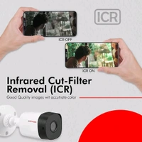 CP PLUS Weatherproof Outdoor Wired Bullet Security Camera | 2.4 MP| 3.6 MM Lens for Wide Angle | 1080P Full HD Recording | Digital Wide Dynamic Range (D-WDR) | CP-URC-TC24PL2-V3 (White) - 2