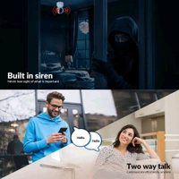 CP PLUS  CP-Plus 2MP P21 Smart Wi-fi CCTV Camera | 360° & Full HD Home Security | Full Color Night Vision | 2-Way Talk | - White, 1