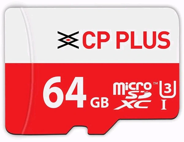CP PLUS 64GB microSDXC Memory Card Grade  - Red, 1