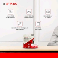 CP PLUS 64GB microSDXC Memory Card Grade  - Red, 1