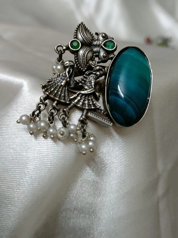 Teal STATEMENT RING