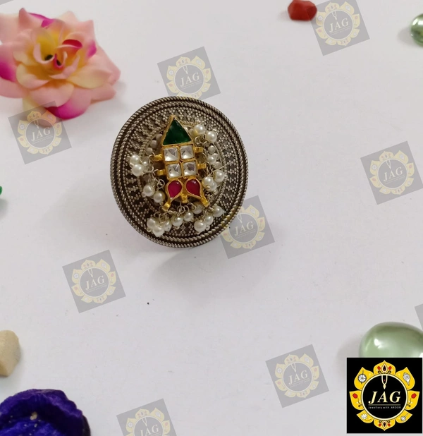 Kundan Fusion Ring