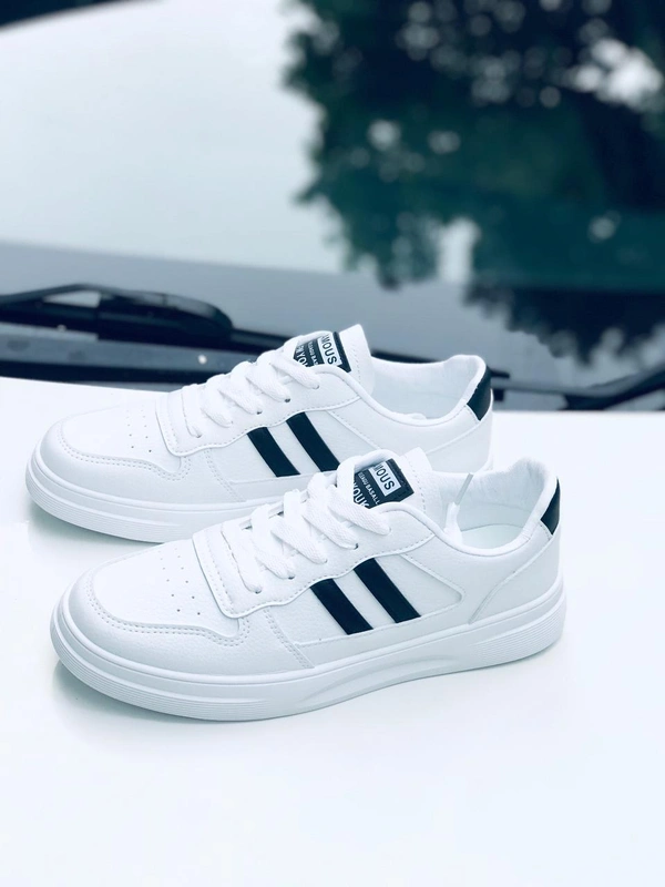 Men Imported Casuals - White black, 7