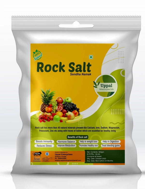Uppal-Value To your Life Uppal Rock Salt / Sendha Namak|100% Natural | 500 gm  - 500 gm