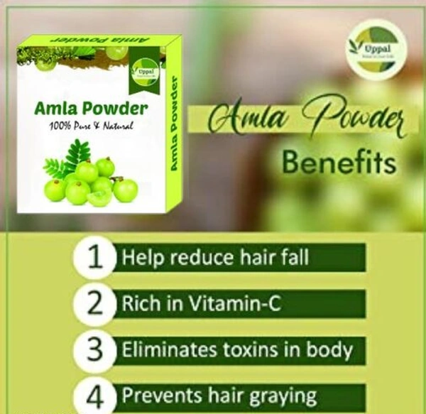 Uppal - Value To Your Life Natural Amla Powder Hair Pack-Reducing Hair Fall-Safe & Herbal Hair Conditioner-Shine & Silky Hair-Amla Powder 150gm - 150 gm
