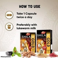 Brand Dabur Shilajit Gold Capsules Ayurvedic Supplement for Men Strength , Stamina and Power | 10 + 2 Free Capsules - 12 Capsules