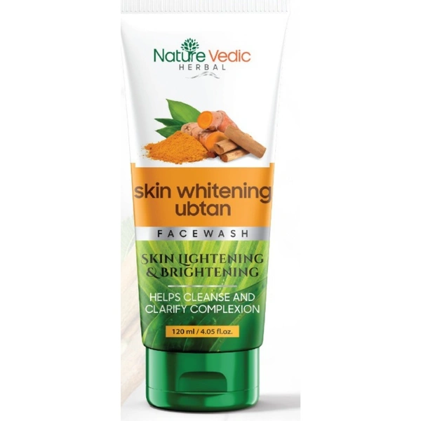 Nature Vedic Skin Whitening Ubtan Face wash For Skin Brightening & Lightening FaceWash  - 120 ml