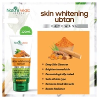 Nature Vedic Skin Whitening Ubtan Face wash For Skin Brightening & Lightening FaceWash  - 120 ml