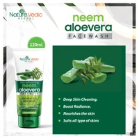 Nature Vedic Neem, Aloe Vera Face wash for Purifying & Deep Cleansing  FaceWash - 120 ml