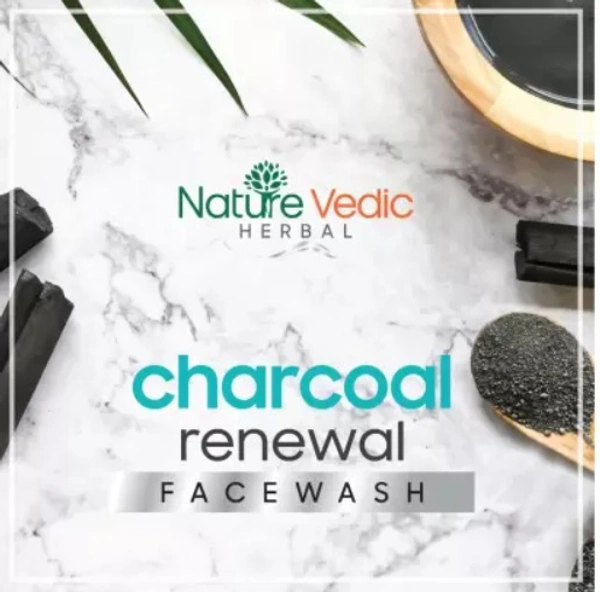 Nature Vedic Charcoal Face wash for Clean & Reveal Instant Fairness (120 ml)  Face Wash  - 120 ml
