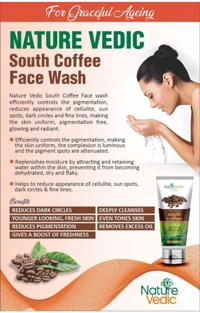 Nature Vedic South-Coffee Face wash For Glow & Radiance FaceWash  - 120 ml