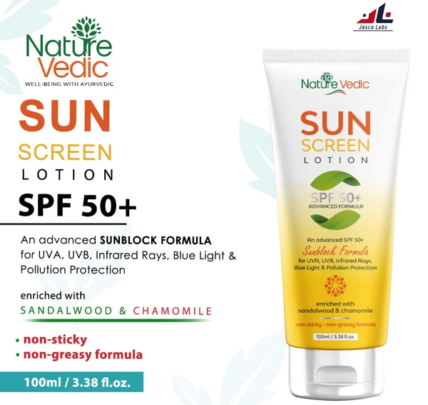 Nature vedic Nature Vedic Sun Screen lotion Advanced Sunblock Formula for Pollution Protection | SPF 50+  |100 ml  - 100 ml