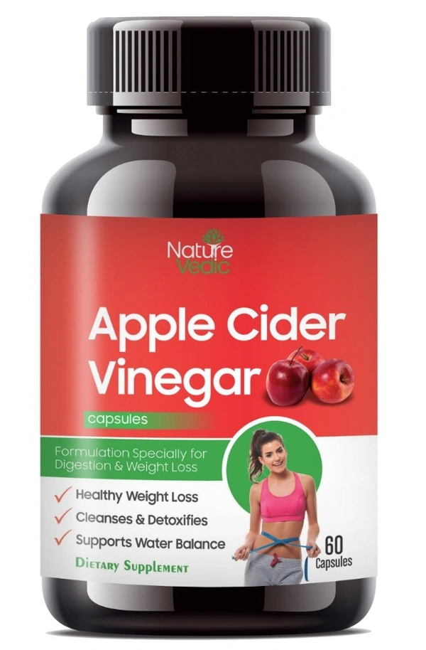 Nature Vedic Apple Cider Vinegar Capsules- for Manage Weight -  - 60 Capsules