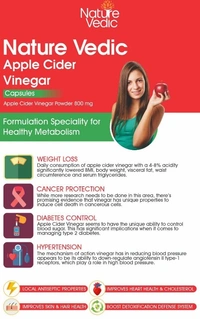 Nature Vedic Apple Cider Vinegar Capsules- for Manage Weight -  - 60 Capsules