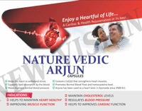 Nature Vedic Arjun Double Strength Capsules - 450 mg for Healthy Heart & Cardiac Wellness | 30 Caps - 30 Capsules