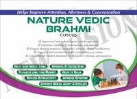 Nature Vedic Brahmi Double Strength Capsules - 475 mg for Memory & Alertness | 30 Caps - 30 Capsules