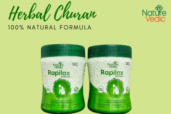 Nature Vedic Rapilax Powder Ayurvedic Formula for Gastric & constipation Problems PACK of 2 (200gm) - 200 gm
