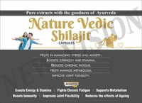 Nature Vedic Shilajit Double Strength Capsules Ayurvedic Supplement for Strength, Stamina and Power - 30 Capsules