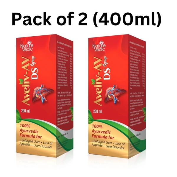 Nature Vedic Aveliv AV- DS Syrup |Ayurvedic liver Detoxer, Improve Digestion, Improve Alcoholic Liver Disorder  - 400 ml