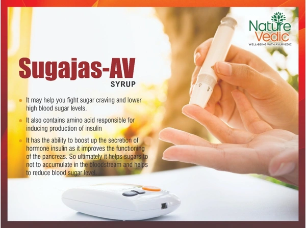 Nature Vedic Sugajas-AV Syrup Ayurvedic Formula for Control Blood Sugar Levels - 400 ml