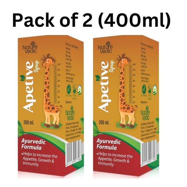 Nature Vedic Apetive Syrup To Increase Appetite And Increase Digestion For Children & Adult  - 400 ml