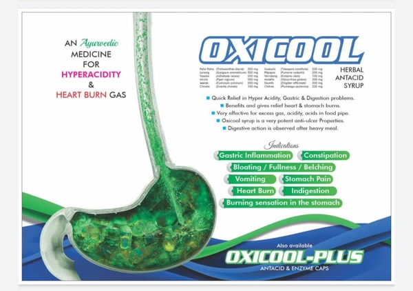 Nature Vedic Oxicool Syrup  Ayurvedic Medicine For Hyper Acidity & Heart Burning Gas  - 400 ml