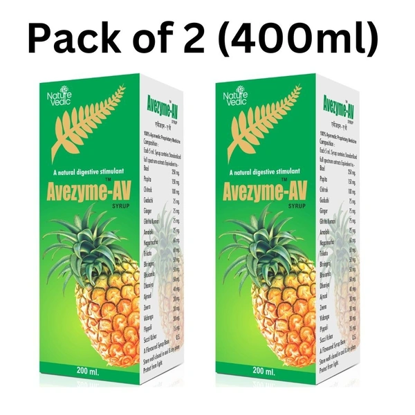 Nature Vedic Avezyme-Av Syrup-Improve Appetite, Digestion & Immunity Booster  - 400 ml