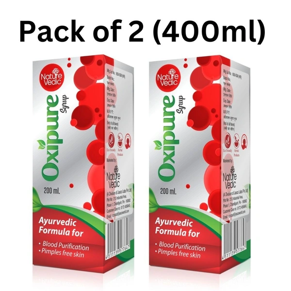 Nature Vedic Oxipure Syrup Ayurvedic Blood Purifier For Pimple Free Skin  - 400 ml