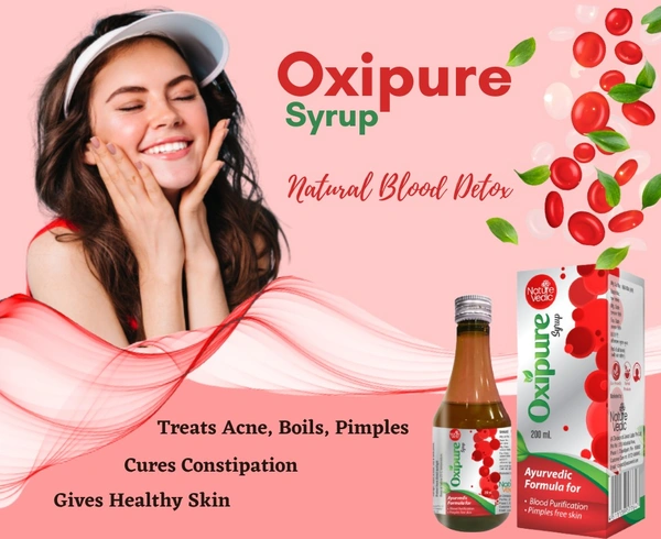 Nature Vedic Oxipure Syrup Ayurvedic Blood Purifier For Pimple Free Skin  - 400 ml